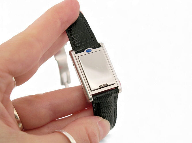 Montre vintage montre CARTIER tank basculante 2386 quartz 32 mm en acier tilting 58 Facettes 271152