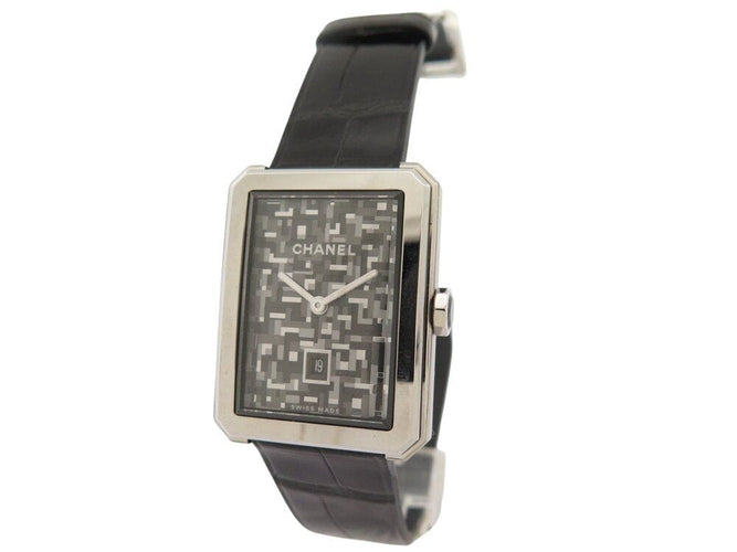 Montre montre CHANEL boyfriend h6128 collector quartz acier alligator 58 Facettes 269060