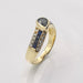 Ring 61 Yellow Gold Sapphire and Diamond Ring 58 Facettes