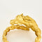 HERMES - Bracelet jonc en or jaune a motif de cheval