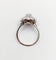 Bague 52.5 Bague fleur art deco or blanc 18k et 0,50 carats de diamants 58 Facettes A06179