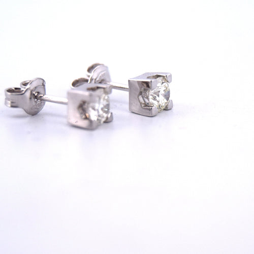 Boucles d'oreilles Boucles d'oreilles en or blanc avec diamants 58 Facettes