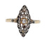 Bague marquise or jaune, platine et diamants (circa 1900)