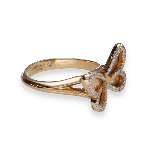 Bague 55 Bague Messika Butterfly en or rose 18K - 0,30 ct de diamants G-VS - Vers 2010 - Taille 55 58 Facettes FB10264