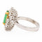 Bague 53 Bague Pompadour Or blanc, Platine Emeraude, Diamant 58 Facettes 2308981CN