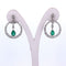 Boucles d'oreilles Boucles d'oreilles vintage en platine avec émeraudes et diamants 58 Facettes