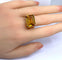 Bague 56 Bague en or jaune, topaze jaune 58 Facettes AB612