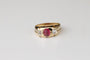 Bague 59 Bague "Trilogie" Or jaune Rubis Diamants 58 Facettes