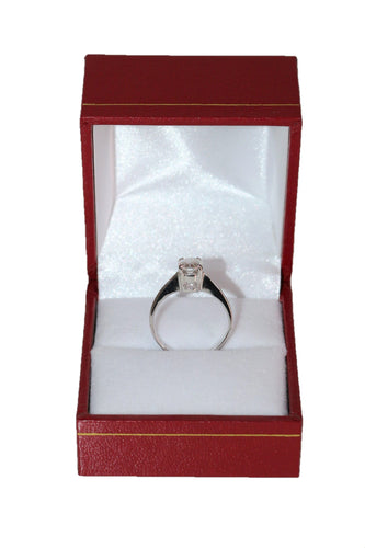 Bague Solitaire Sur Or Blanc 0.53 ct