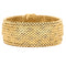 Large bracelet en or jaune à maille polonaise