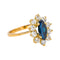 Bague 54 Bague Marguerite Or jaune Emeraude, Diamant 58 Facettes 4745021CN