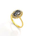 Bague 50 Bague en or jaune saphir et diamants 58 Facettes