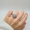 Bague 53 Bague or blanc sertie de diamants ronds et baguettes 58 Facettes