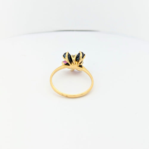 Bague 53 Bague Florale en or jaune 58 Facettes 29575