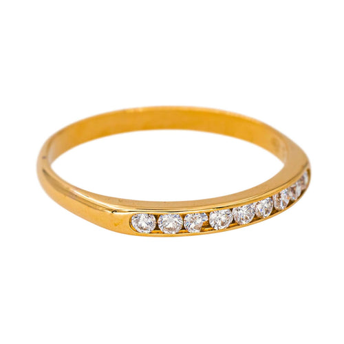 52 Bague Demi alliance Or jaune Diamant 58 Facettes 4137848CN