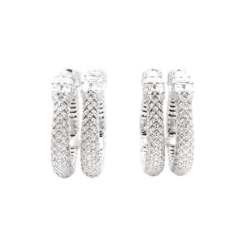 Boucles d'oreilles Boucles d'oreilles Repossi "Ophydienne", or blanc, diamants. 58 Facettes 34265