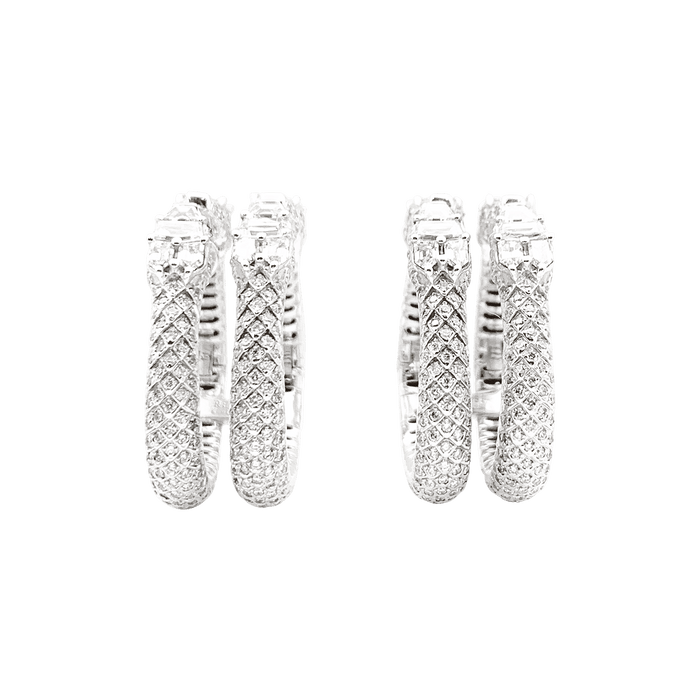 Boucles d'oreilles Boucles d'oreilles Repossi "Ophydienne", or blanc, diamants. 58 Facettes 34265