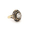 Bague 57 Bague ancienne en or jaune et argent avec diamant 58 Facettes