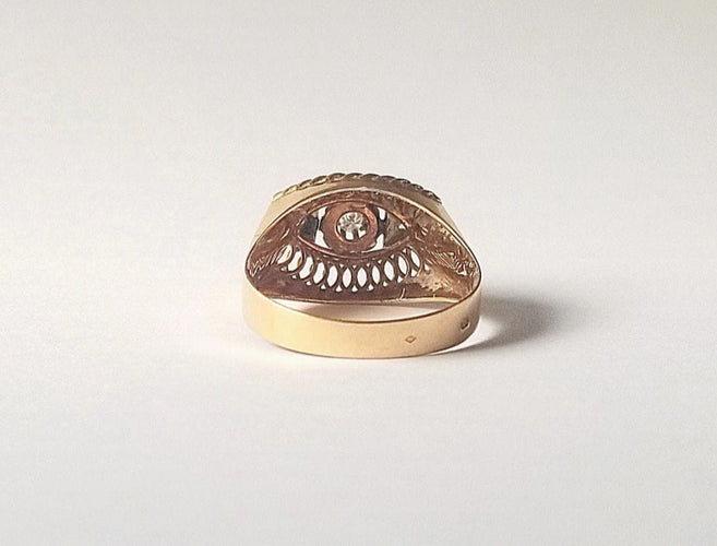 55 Bague or jaune diamants 58 Facettes