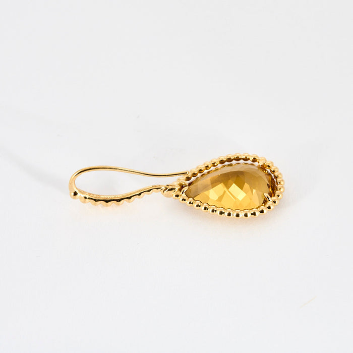 BOUCHERON - Pendants d'oreilles or jaune et citrine