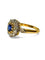 Bague or jaune saphir 0,5 ct et diamants 0,5 ct