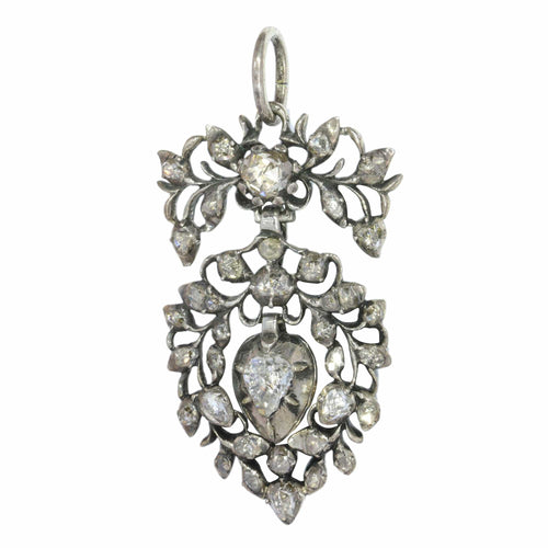 Pendentif Un témoignage d'amour : pendentif diamant rococo flamand 58 Facettes 20296-0349