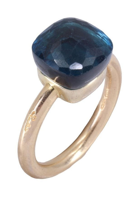 Bague 53 POMELLATO - BAGUE NUDO CLASSIC TOPAZE BLUE LONDON 58 Facettes 085741