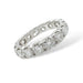 Bague 57 Alliance or blanc et diamants 3.68ct 58 Facettes