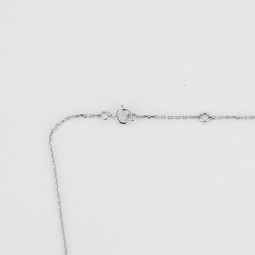 Collier COLLIER OR BLANC 2 DIAMANTS 58 Facettes M8927