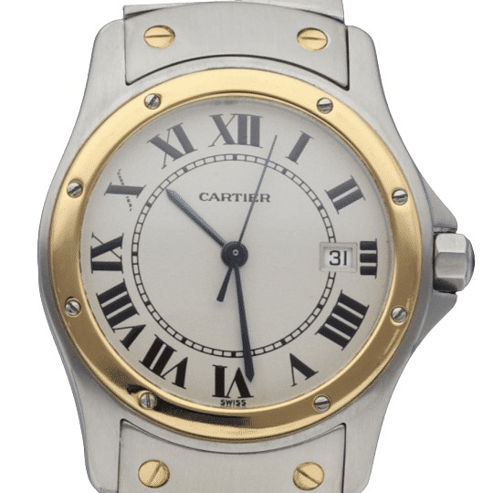 Montre Cartier Montre Santos Galbée Ronde 58 Facettes MT41465