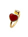 Bague 56 CHOPARD - bague Happy Hearts, or rose diamant et pierre rouge 58 Facettes