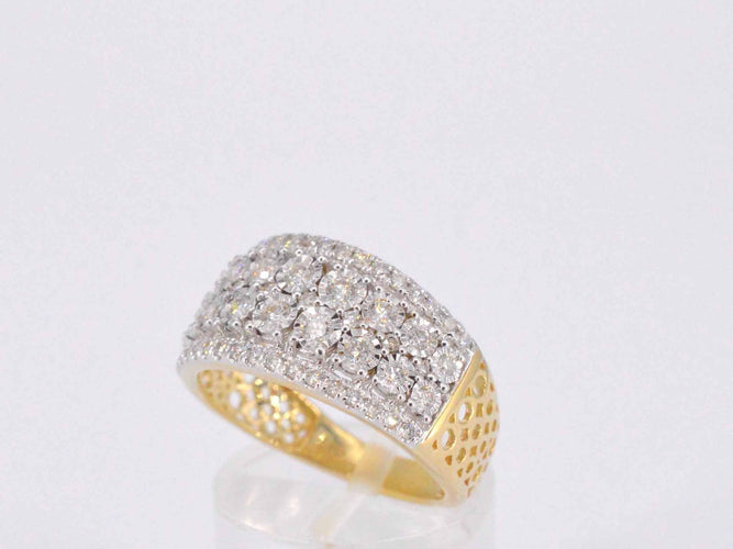 Bague 54 Bague en or jaune avec diamants 1,00 carat 58 Facettes 2189