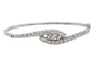 Bracelet Bracelet rigide de luxe en or blanc avec diamants de 1,45 ct, France, 2e moitié du 20e siècle 58 Facettes 10362