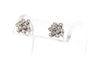 Boucles d'oreilles contemporaines en or blanc 18 carats serties de diamants "taille" brillant (+- 0,52ct)