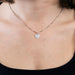 Collier Coeur Blanc collier or blanc diamant 58 Facettes LP914-LP915