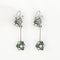 Boucles d'oreilles Pendants d'oreilles, emeraudes et diamants, or gris. 58 Facettes