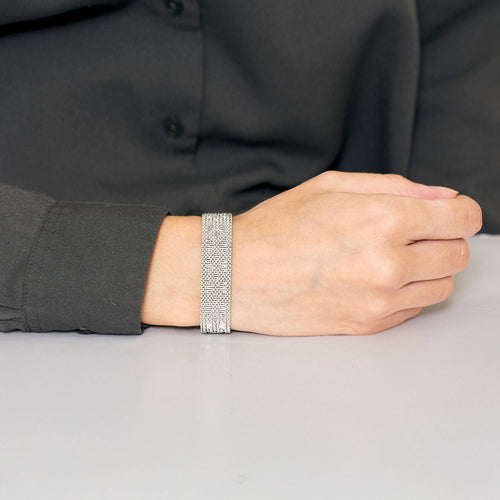 Bracelet Bracelet en or gris articulé 58 Facettes CHA0871