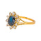 Bague Marguerite  Or jaune Saphir, Diamant