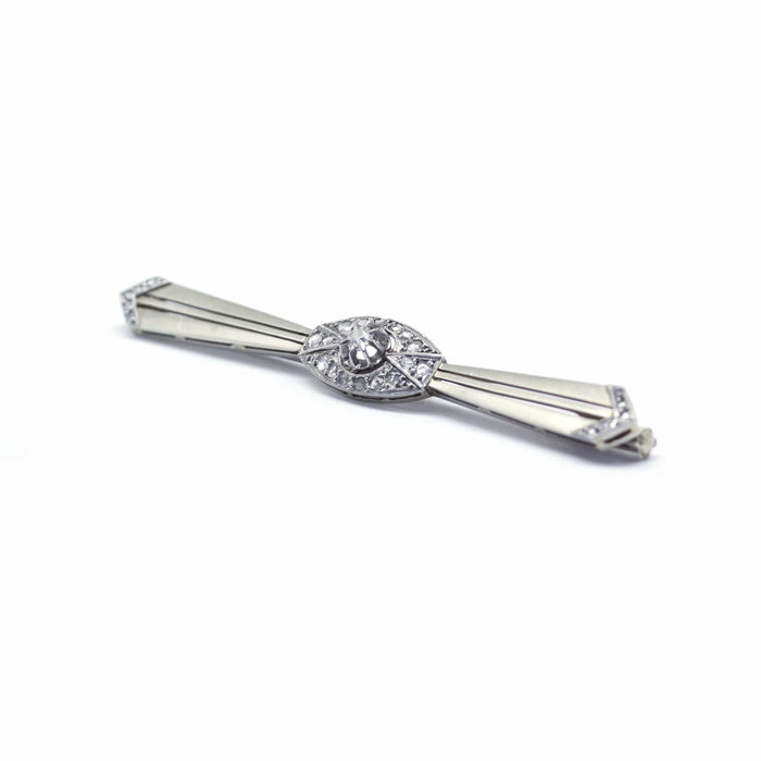 Broche Broche or blanc platine et diamants 58 Facettes 140246R