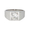 Bague 57 Bague Chevalière  Or blanc Diamant 58 Facettes 4523451CN