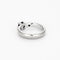 Bague 54 Bague bandeau or blanc, saphir et diamants 58 Facettes GU197