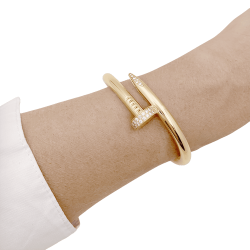 Bracelet Bracelet Cartier, "Juste un clou", or jaune, diamants. 58 Facettes 34751