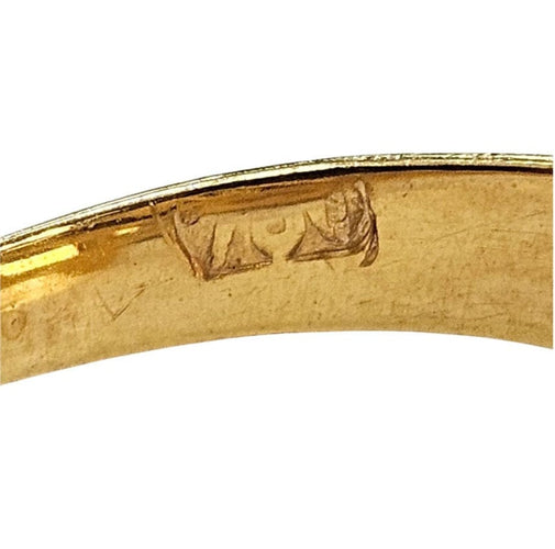 Bague Bague Art Nouveau diamants old mine et perle de culture en or jaune 18k 58 Facettes A834