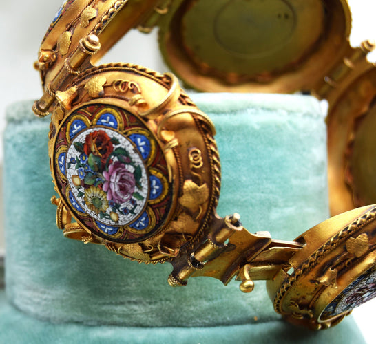 Collier PARURE 3 PEZZI MICROMASAICO 1850 58 Facettes