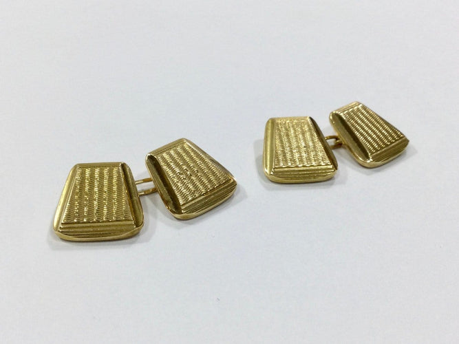 Boutons de manchette Boutons De Manchette trapèzes Or Jaune 58 Facettes 950860