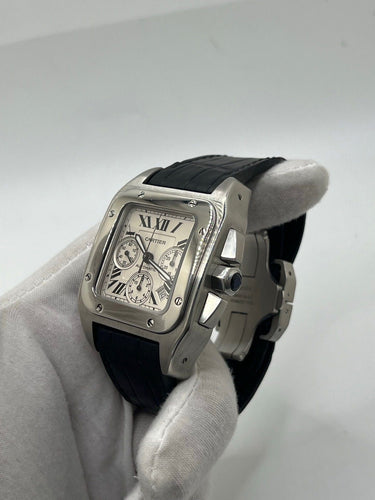 Montre Cartier Santos 100 XL Chronograph 58 Facettes