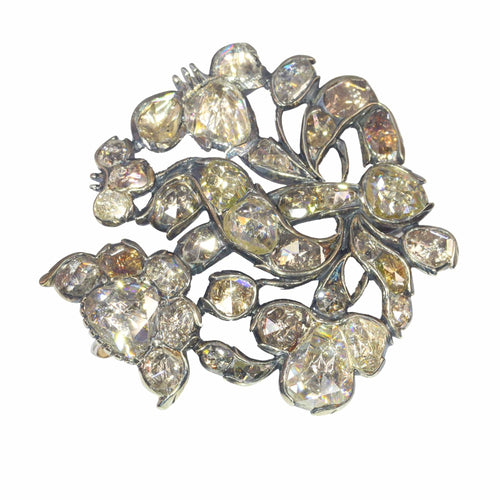 Broche Opulence du Vieux Monde : Broche baroque en diamant taille rose vers 1680 58 Facettes 22027-0087