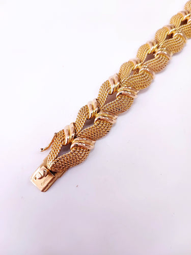 Bracelet Bracelet or jaune 18K Années 60 58 Facettes BRAC.TULIP-1505