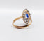 Bague 47 Bague marquise antique or rose, saphir synthétique et diamants 58 Facettes A05612
