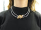 Collier collier double rangs perles hematites noires or jaune 18k & diamants 0.67ct 58 Facettes 272071